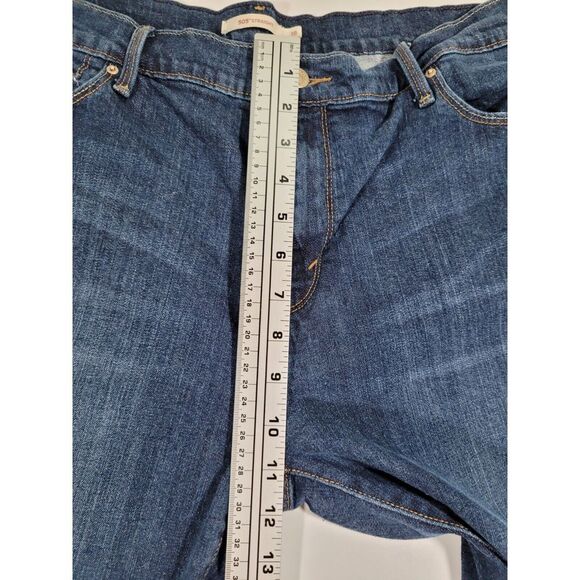 Levis 505 Straight Leg Jeans Womens 18 (actual 34x30) Blue Denim Mid Rise Zip - Picture 6 of 12